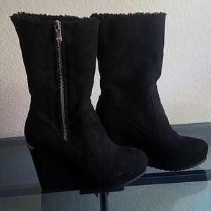 Juicy Couture Kasia Mid Calf Wedge Boots